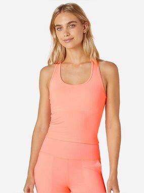 Beyond Yoga® Heathered Ribbed Racerback Flash Tank XS